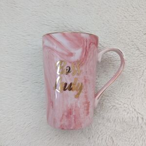 Pink Marble Boss Lady Mug